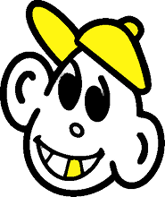Cara feliz con una gorra amarilla y diente amarillo